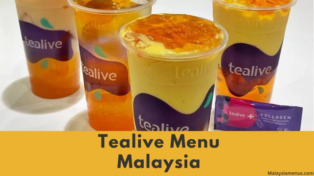 Latest Tealive Menu with Prices Malaysia 2025