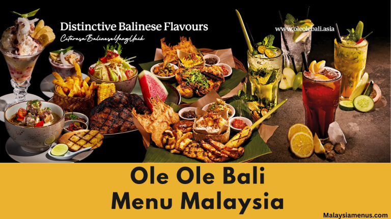 Ole Ole Bali Menu