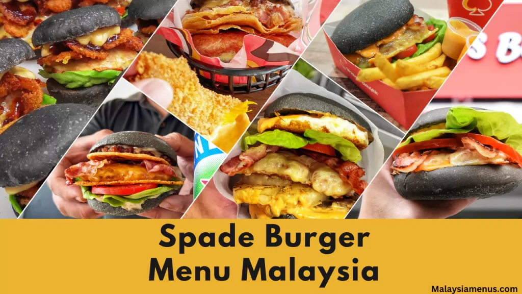 Spade Burger Menu